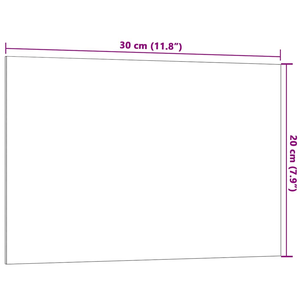 Wall-mounted Magnetic Board Black 11.8"x7.9" Tempered Glass