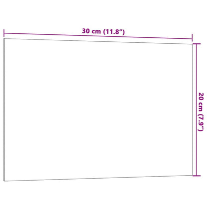 Wall-mounted Magnetic Board Black 11.8"x7.9" Tempered Glass