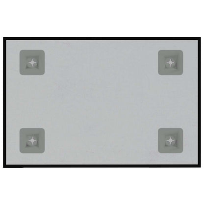 Wall-mounted Magnetic Board Black 15.7"x11.8" Tempered Glass