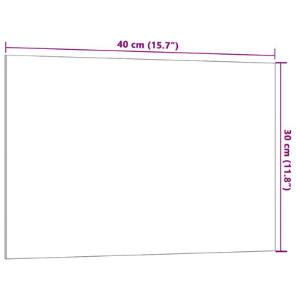 Wall-mounted Magnetic Board Black 15.7"x11.8" Tempered Glass