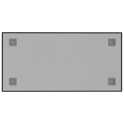 Wall-mounted Magnetic Board Black 23.6"x11.8" Tempered Glass