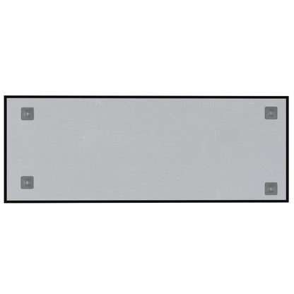 Wall-mounted Magnetic Board Black 31.5"x11.8" Tempered Glass