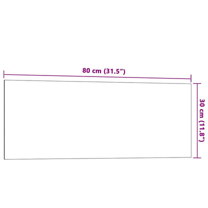Wall-mounted Magnetic Board Black 31.5"x11.8" Tempered Glass