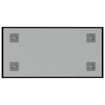 Wall-mounted Magnetic Board Black 15.7"x7.9" Tempered Glass