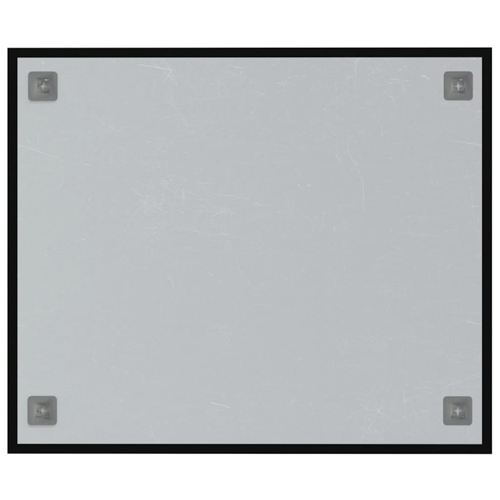 Wall-mounted Magnetic Board Black 23.6"x19.7" Tempered Glass