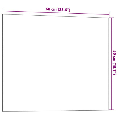 Wall-mounted Magnetic Board Black 23.6"x19.7" Tempered Glass