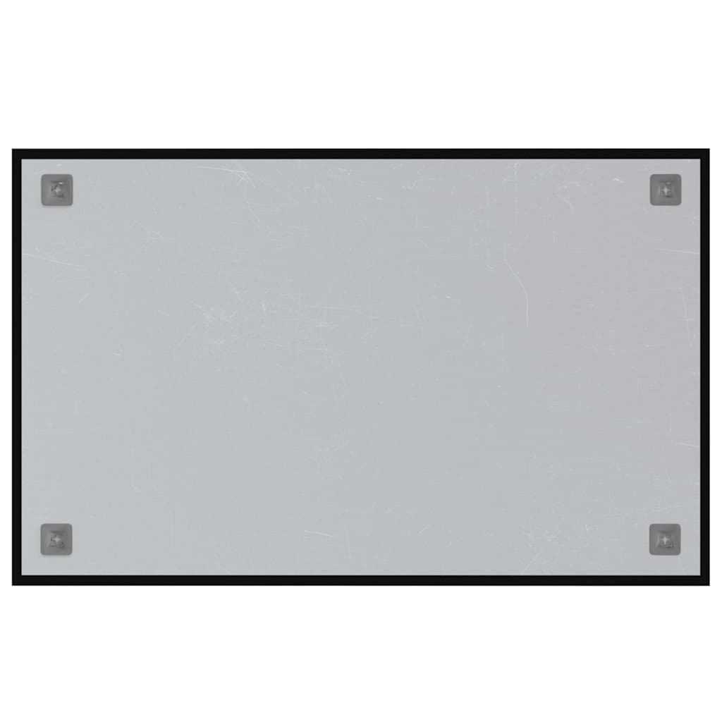 Wall-mounted Magnetic Board Black 31.5"x19.7" Tempered Glass