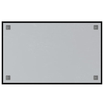 Wall-mounted Magnetic Board Black 31.5"x19.7" Tempered Glass