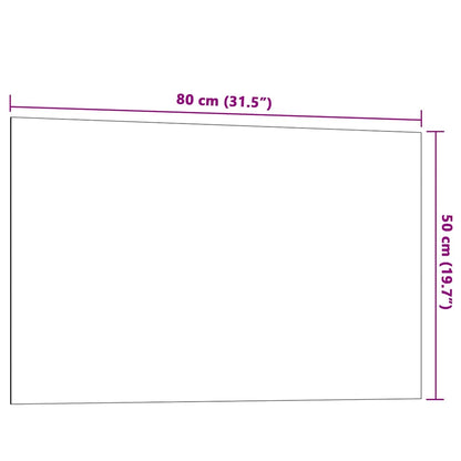Wall-mounted Magnetic Board Black 31.5"x19.7" Tempered Glass