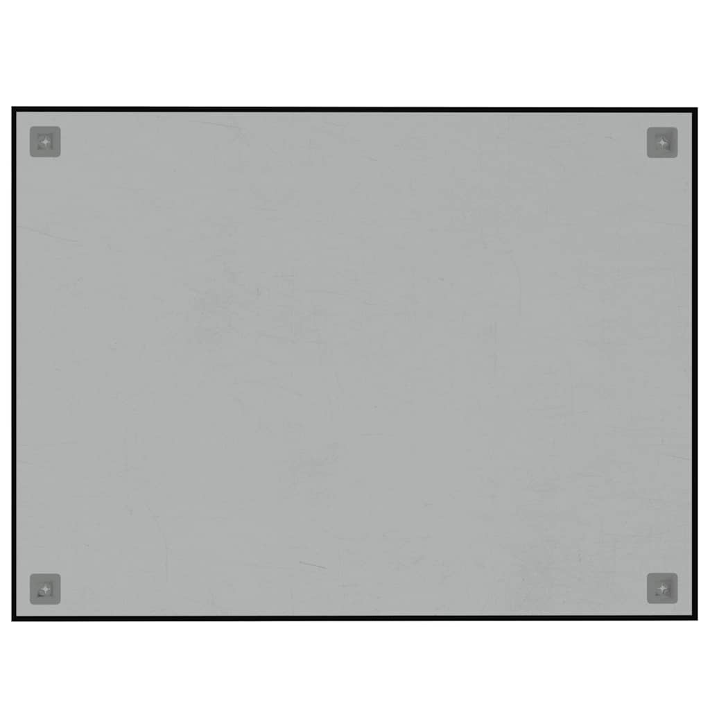 Wall-mounted Magnetic Board Black 31.5"x23.6" Tempered Glass