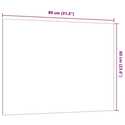 Wall-mounted Magnetic Board Black 31.5"x23.6" Tempered Glass