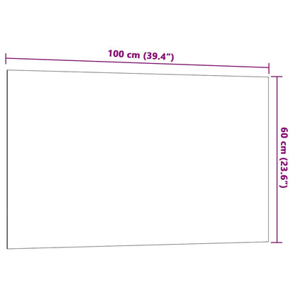 Wall-mounted Magnetic Board Black 39.4"x23.6" Tempered Glass