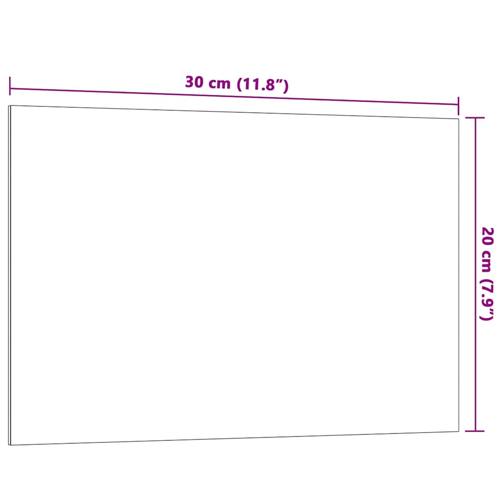 Wall-mounted Magnetic Board White 11.8"x7.9" Tempered Glass