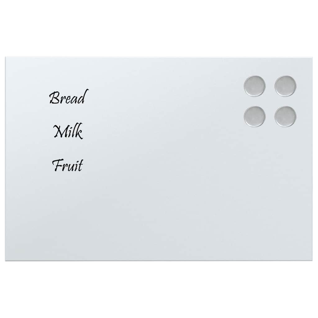 Wall-mounted Magnetic Board White 15.7"x11.8" Tempered Glass