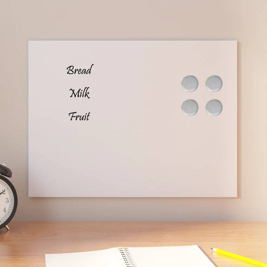 Wall-mounted Magnetic Board White 15.7"x11.8" Tempered Glass