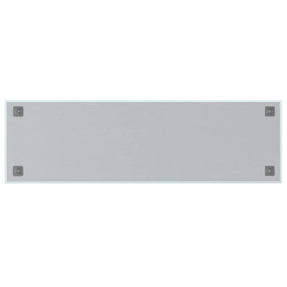 Wall-mounted Magnetic Board White 39.4"x11.8" Tempered Glass