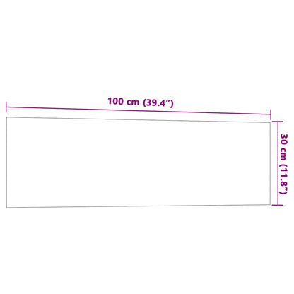 Wall-mounted Magnetic Board White 39.4"x11.8" Tempered Glass