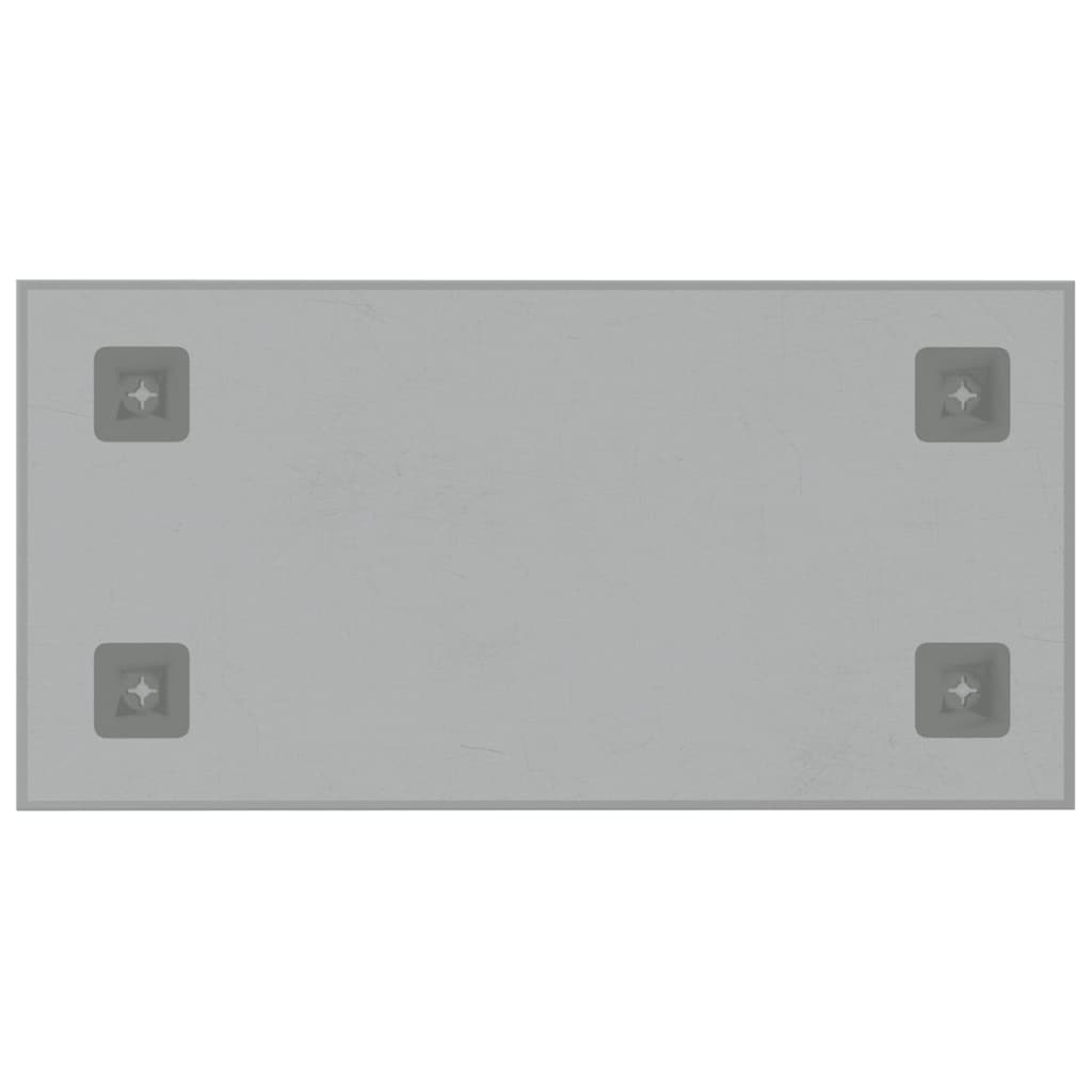 Wall-mounted Magnetic Board White 15.7"x7.9" Tempered Glass