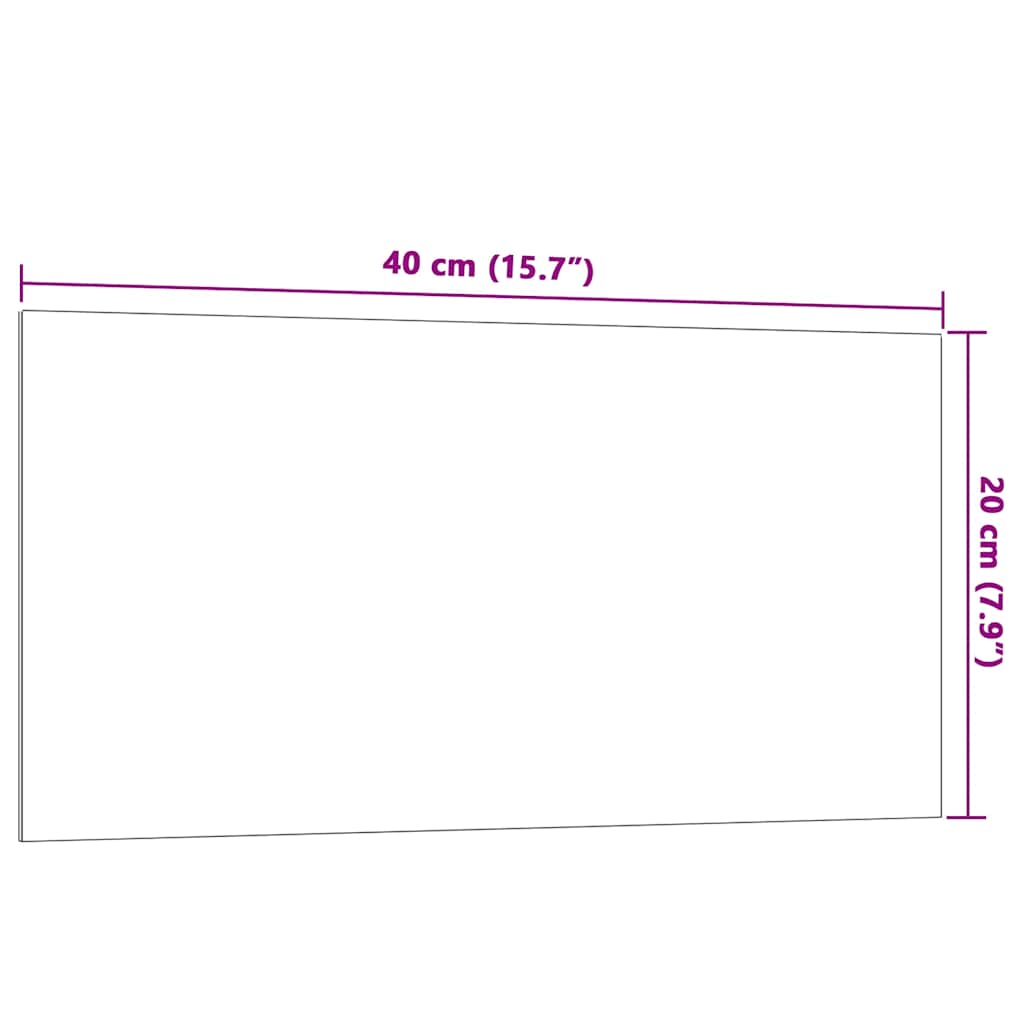 Wall-mounted Magnetic Board White 15.7"x7.9" Tempered Glass