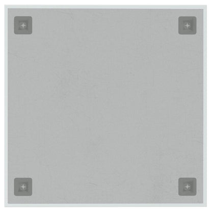 Wall-mounted Magnetic Board White 15.7"x15.7" Tempered Glass