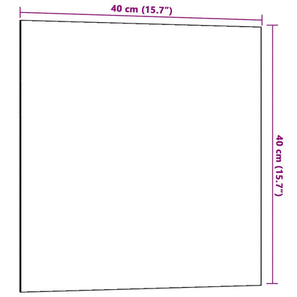 Wall-mounted Magnetic Board White 15.7"x15.7" Tempered Glass