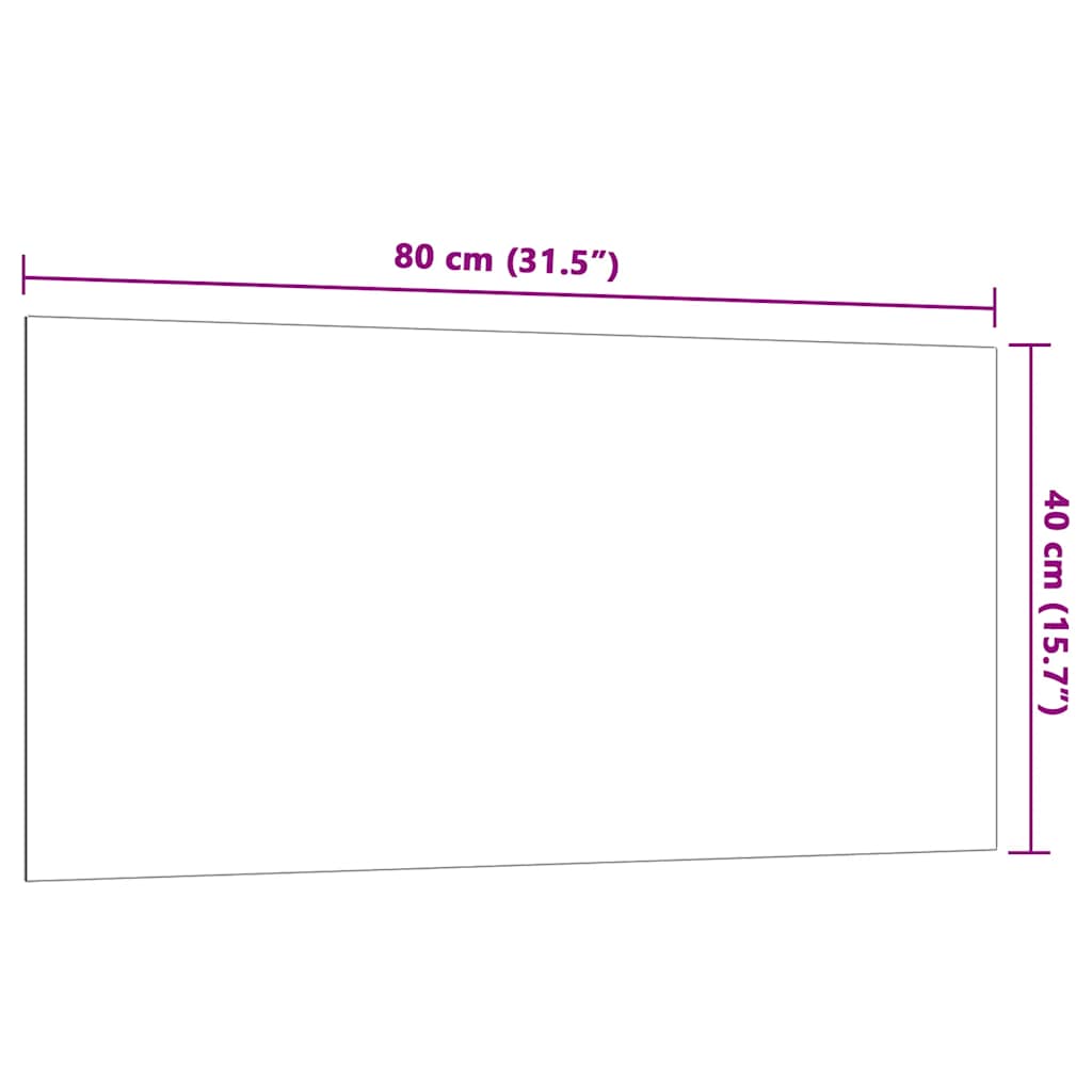 Wall-mounted Magnetic Board White 31.5"x15.7" Tempered Glass