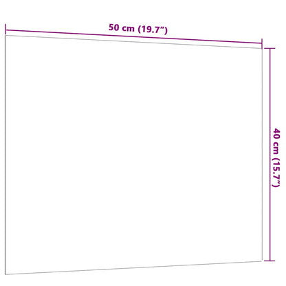 Wall-mounted Magnetic Board White 19.7"x15.7" Tempered Glass