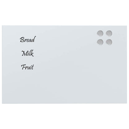 Wall-mounted Magnetic Board White 31.5"x19.7" Tempered Glass