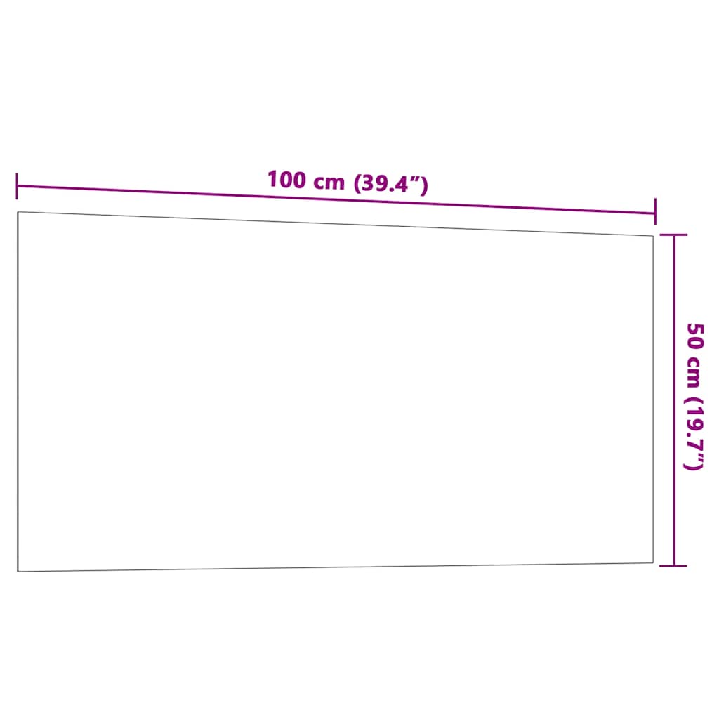 Wall-mounted Magnetic Board White 39.4"x19.7" Tempered Glass