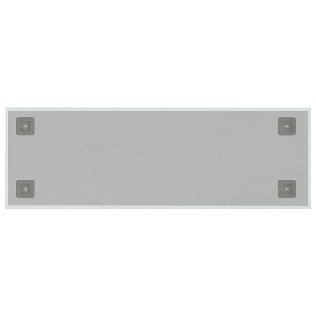Wall-mounted Magnetic Board White 23.6"x7.9" Tempered Glass
