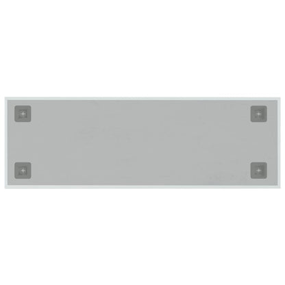 Wall-mounted Magnetic Board White 23.6"x7.9" Tempered Glass