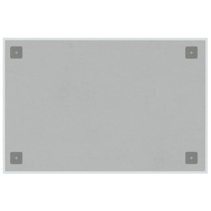 Wall-mounted Magnetic Board White 23.6"x15.7" Tempered Glass