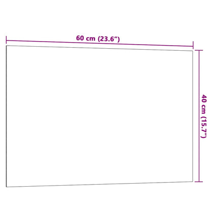 Wall-mounted Magnetic Board White 23.6"x15.7" Tempered Glass