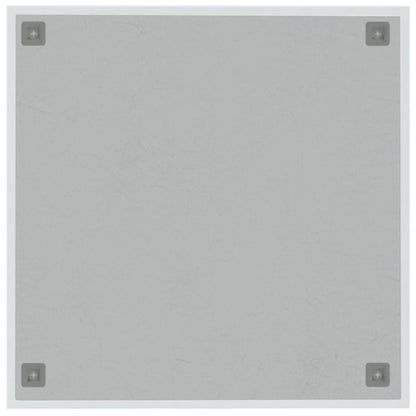 Wall-mounted Magnetic Board White 23.6"x23.6" Tempered Glass