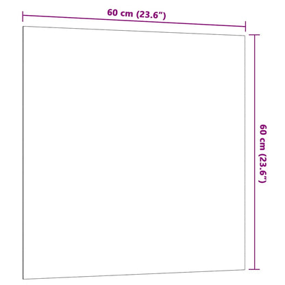 Wall-mounted Magnetic Board White 23.6"x23.6" Tempered Glass