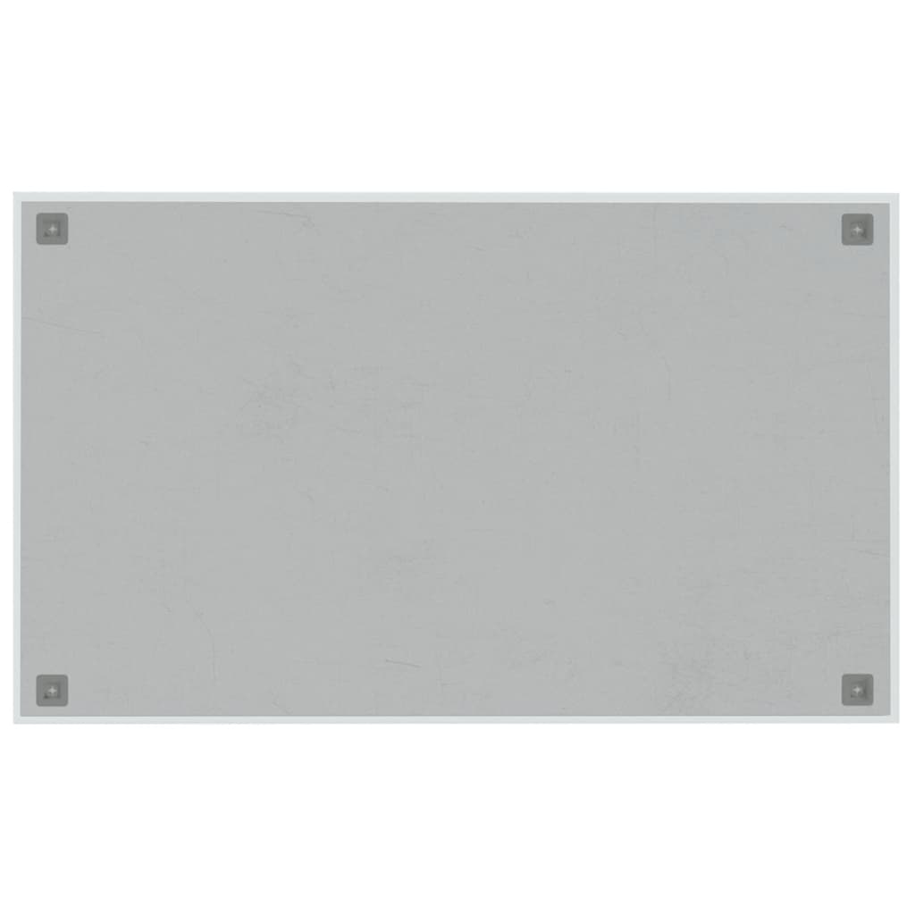 Wall-mounted Magnetic Board White 39.4"x23.6" Tempered Glass