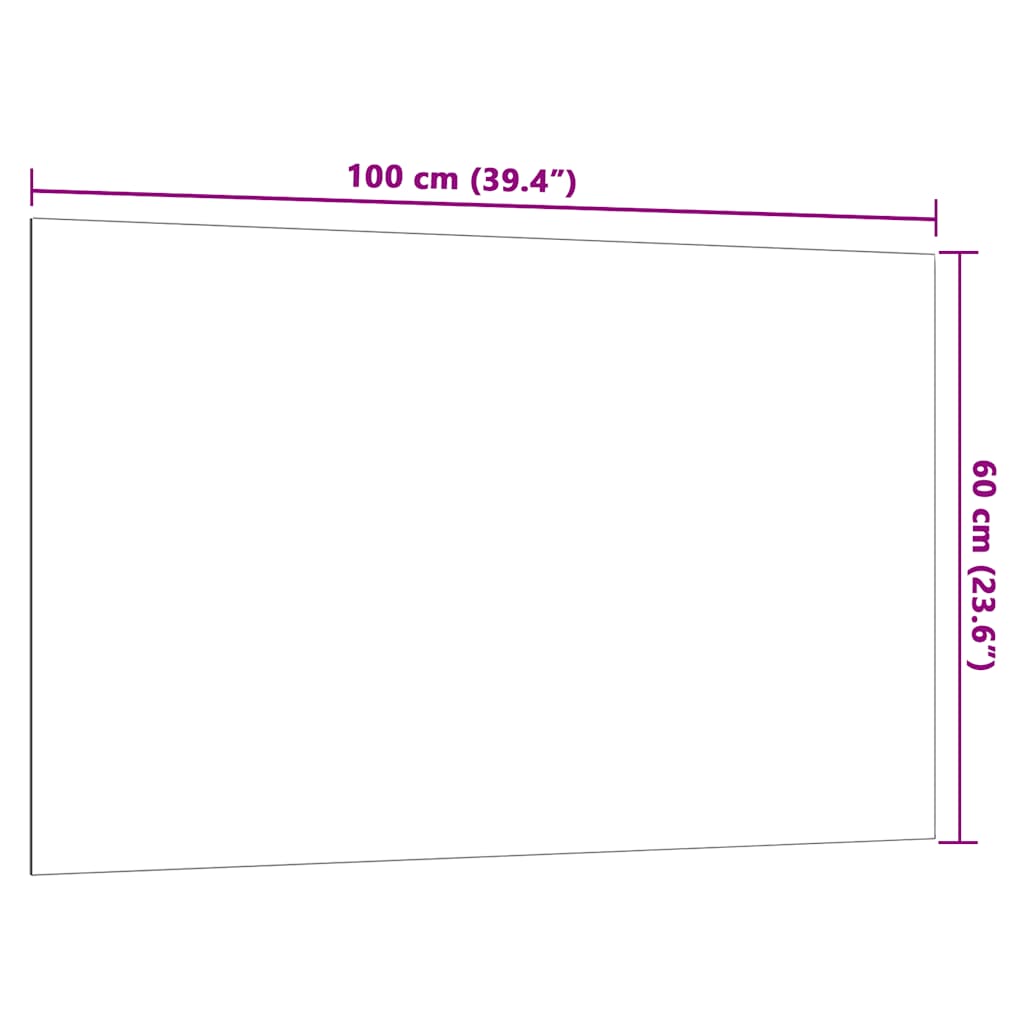 Wall-mounted Magnetic Board White 39.4"x23.6" Tempered Glass