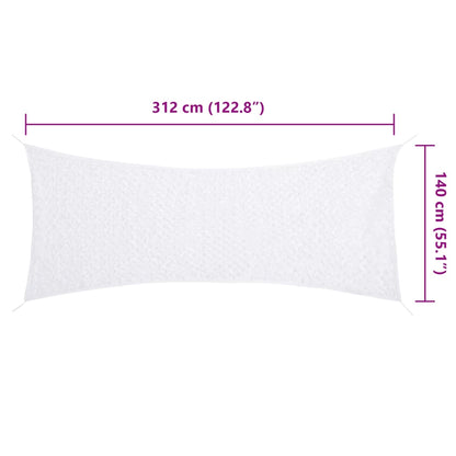 Camouflage Net with Storage Bag 122.8x55.1" White