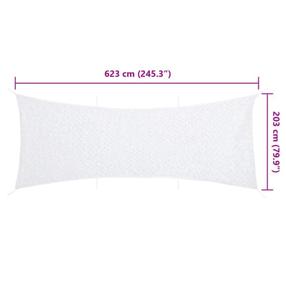 Camouflage Net with Storage Bag 245.3x79.9" White