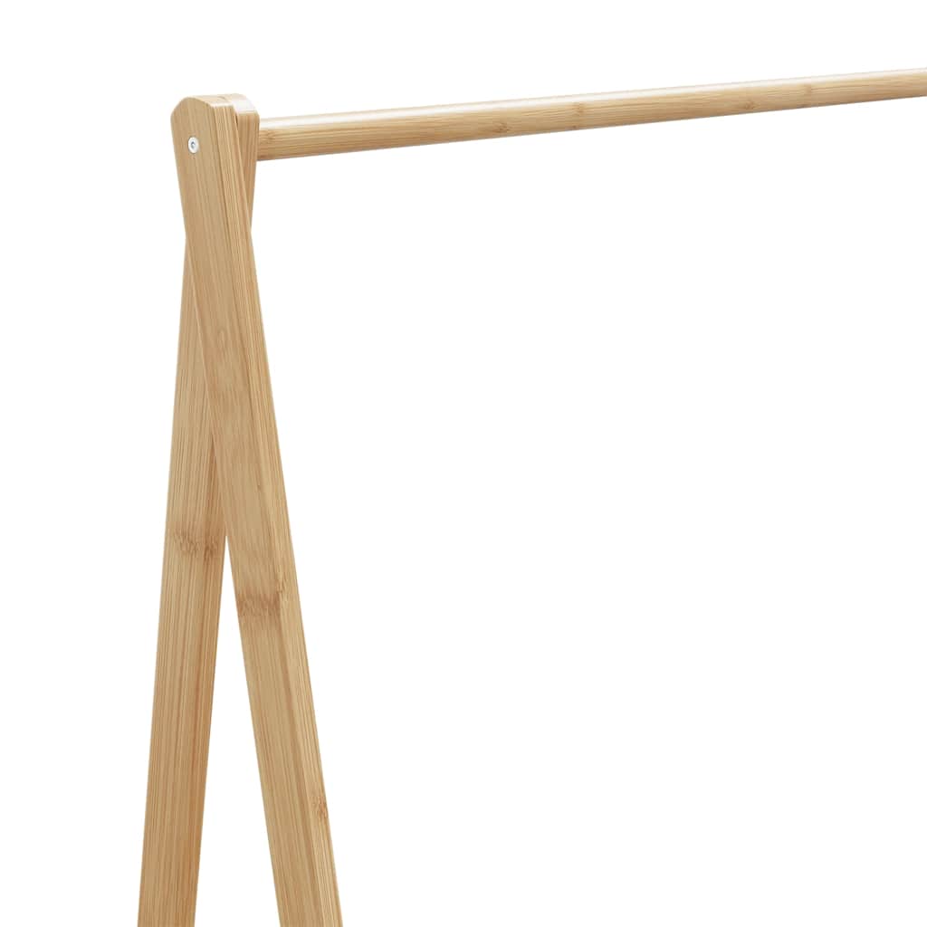 Clothes Rack with Shelves and Wheels 41.7"x13.4"x41.9" Bamboo