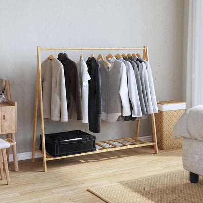 Clothes Rack Bamboo Varnished Bamboo Medium Foldable