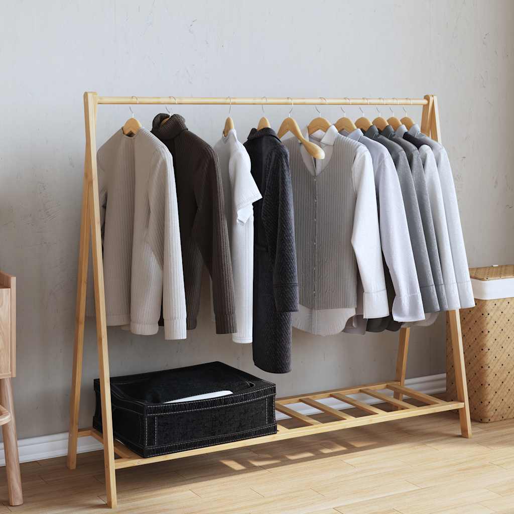 Clothes Rack Bamboo Varnished Bamboo Medium Foldable