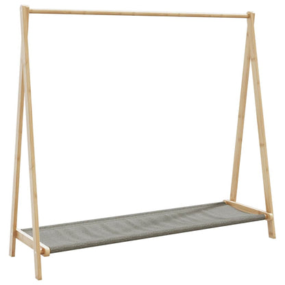 Clothes Rack Natural Bamboo Varnished Bamboo, Fabric Medium