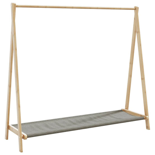 Clothes Rack Natural Bamboo Varnished Bamboo, Fabric Medium