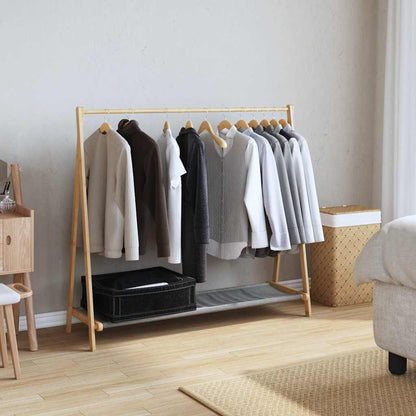 Clothes Rack Natural Bamboo Varnished Bamboo, Fabric Medium