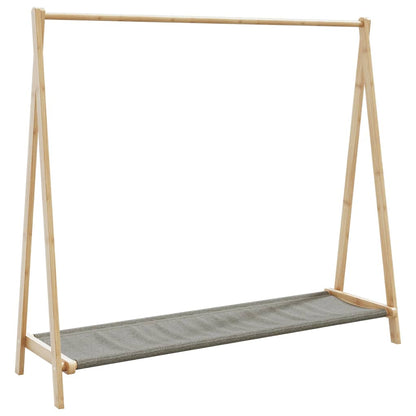 Clothes Rack Natural Bamboo Varnished Bamboo, Fabric Medium