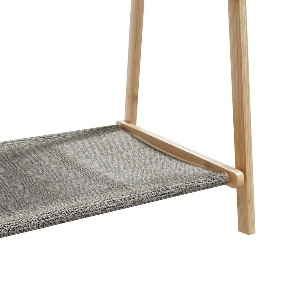 Clothes Rack Natural Bamboo Varnished Bamboo, Fabric Medium
