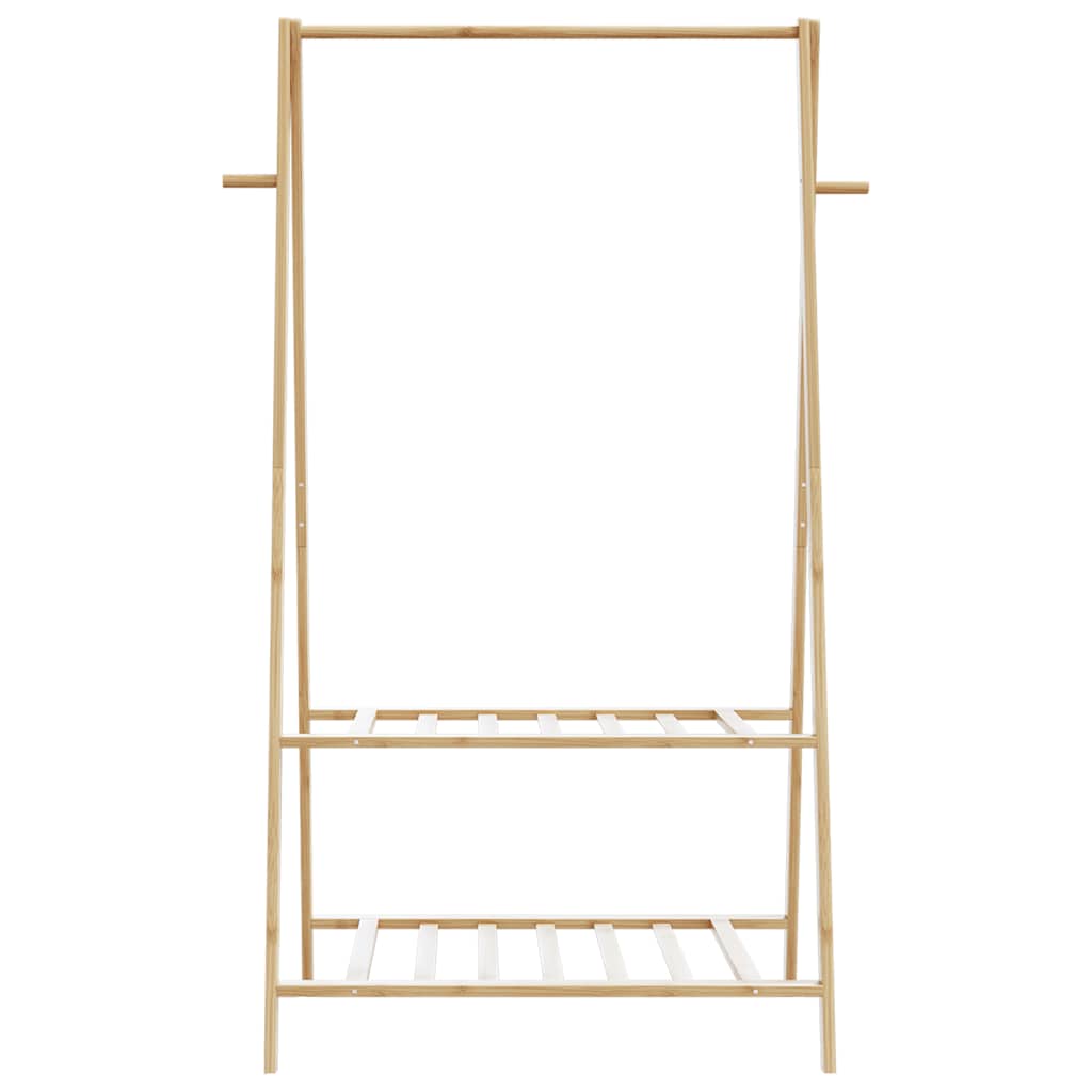 Clothes Rack with Shelves 37.8"x17.9"x59.3" Bamboo