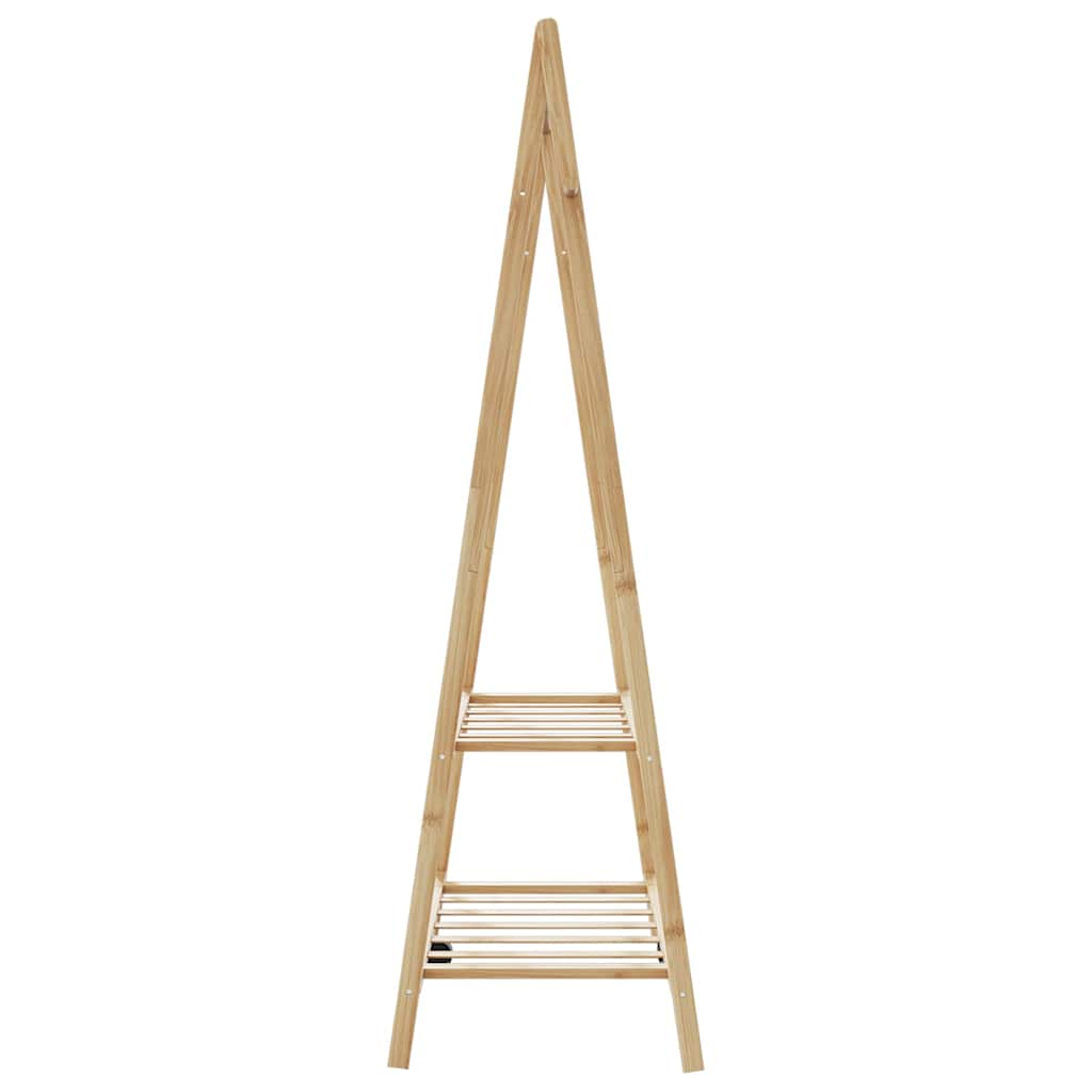 Clothes Rack with Shelves 37.8"x17.9"x59.3" Bamboo