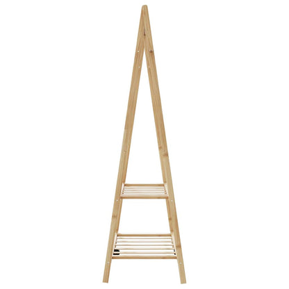 Clothes Rack with Shelves 37.8"x17.9"x59.3" Bamboo